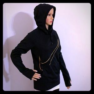 Nike black and gold thermafit hoodie